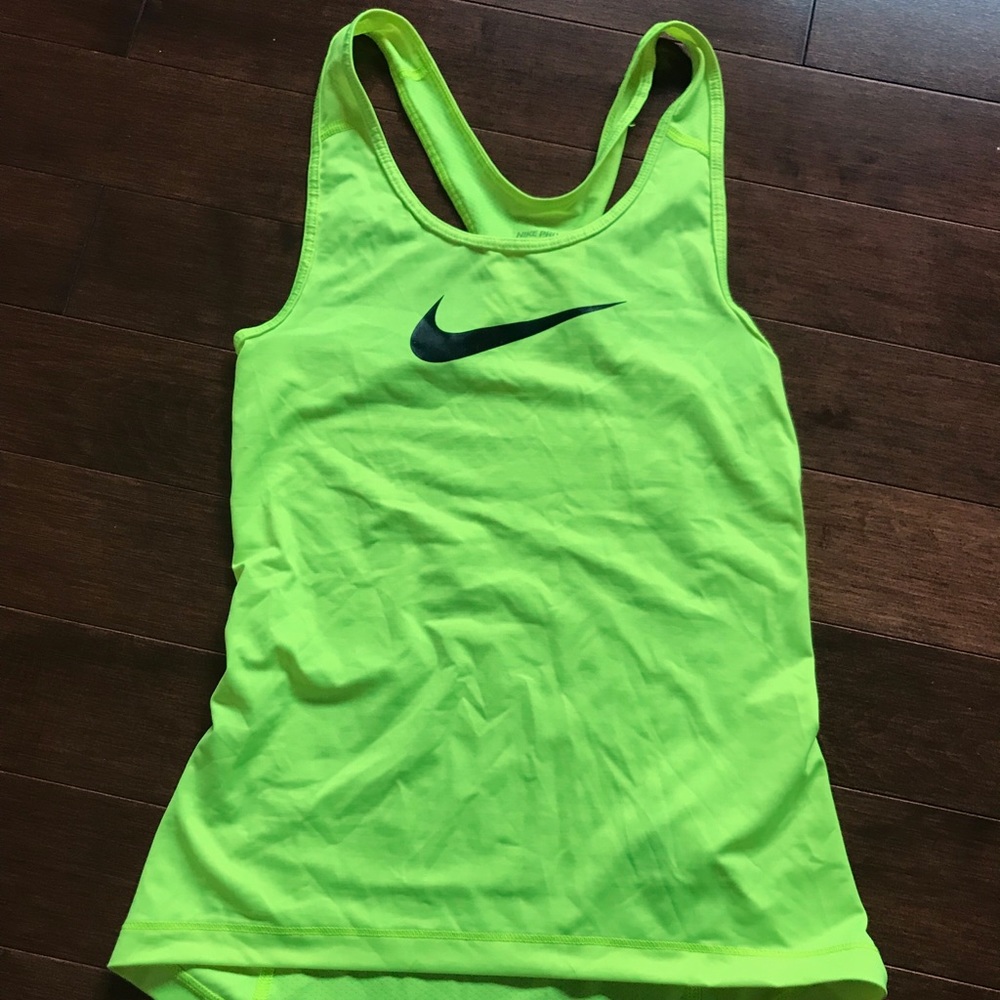 highlighter yellow nike tank